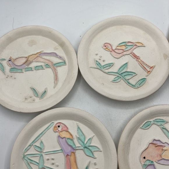 Ceramic Boho Coaster set Tropical - Picture 4 of 4